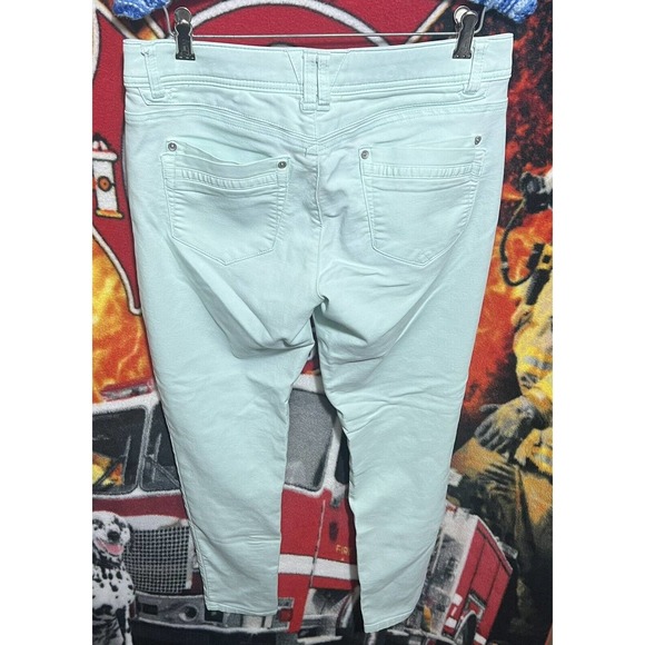 Democracy AB Technology Jeans Womens Size 6 Mint Green Stretch Tapered - Picture 2 of 7
